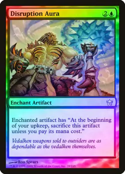 Disruption Aura FOIL Fifth Dawn NM Blue Uncommon MAGIC GATHERING CARD ABUGames - Image 1