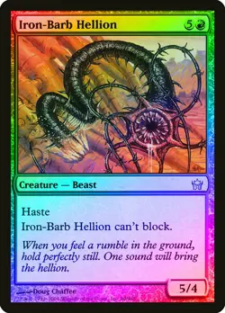 Iron-Barb Hellion FOIL Fifth Dawn NM Red Uncommon MAGIC MTG CARD ABUGames - Image 1