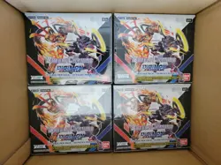 Lot 4x Digimon Card Game - BT-06 Double Diamond Booster Box Factory Sealed BT06 - Image 1