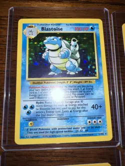 VTG. 1999 Pokemon Cards Blastoise, Dragonite, Gyrados, Moltres - Image 4
