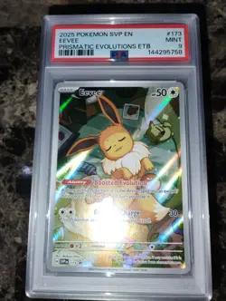 1x Pokemon Eevee 173 Prismatic Evolutions Promo Card Holo English - PSA 9 - Image 3