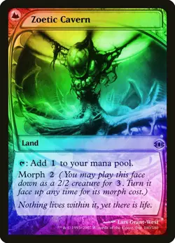 Zoetic Cavern FOIL Future Sight HEAVILY PLD Land Uncommon MAGIC CARD ABUGames - Image 1