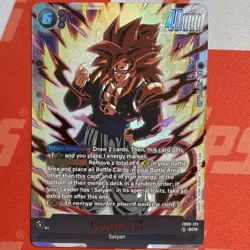 Bandai Dragon Ball Super Card Game Gogeta GT FB09-123 SCR Secret Rare Foil - Image 1