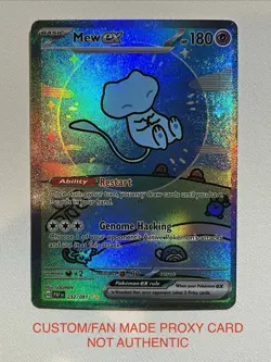 Bubble Mew Ex 232/091 Paldean Fates CUST0M ACG Special SIR DIY Fan Card - Image 1