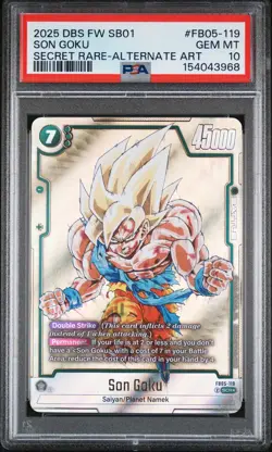 2025 DRAGON BALL SUPER CARD GAME FUSION WORLD MANGA BOOSTER 01 SON GOKU PSA 10 - Image 1