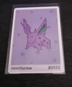 Pookiemoot Needlerino #33 Nidorino Parody Card Fan Art Derpy - Image 1