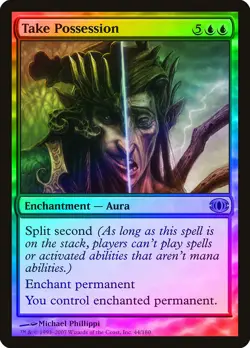 Take Possession FOIL Future Sight HEAVILY PLD Blue Rare MAGIC MTG CARD ABUGames - Image 1
