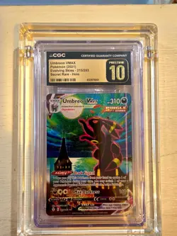 CGC 10 PRISTINE Umbreon VMAX 215/203 ALRTERNATE ART Evolving Skies Pokemon card - Image 1