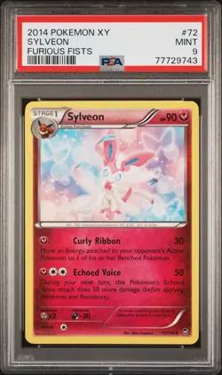 Pokemon Sylveon TCG Card 72/111 XY-Furious Fists PSA 9 - Non Holo - LOW POP 15 - Image 1