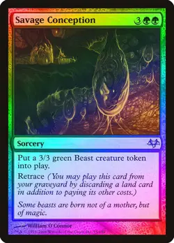 Savage Conception FOIL Eventide NM Green Uncommon MAGIC MTG CARD ABUGames - Image 1