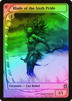 Blade of the Sixth Pride FOIL Future Sight PLD White Common MTG CARD ABUGames - Image 1