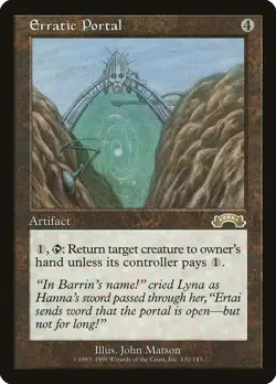 Erratic Portal Exodus HEAVILY PLD Artifact Rare MAGIC GATHERING CARD ABUGames - Image 1