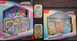 Pokemon Prismatic Evolutions Bundle(2 Mini Tins, 1 Poster Box, 1 Binder Box) - Image 1