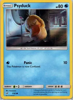 Pokemon TCG Psyduck 7/18 Detective Pikachu LP - Image 1