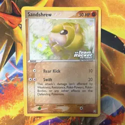 Pokemon TCG Sandshrew 74/109 EX Team Rocket Returns Reverse Holo Common 50 HP - Image 1