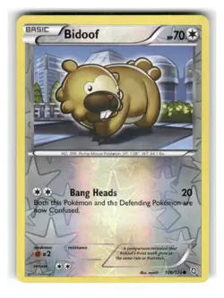 Bidoof 106/124 Common Dragons Exalted Pokemon Reverse Holo Lightly Played - Image 1