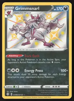 Grimmsnarl Shiny SV085/SV122 Pokemon Shining Fates Shiny Vault - Image 1