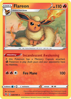Flareon - 026/185 - Pokemon Vivid Voltage - Image 1