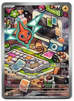 Rotom 197/182 - 🌊 Destined Rivals Illustration Rare Pokemon TCG 🖤 - LP - Image 1