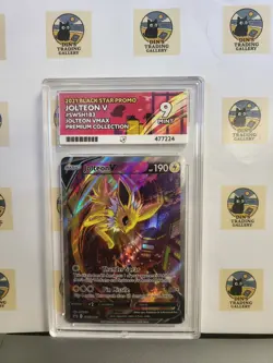 Jolteon V SWSH183 Black Star Promo Pokemon Card Graded ACE 9 With Art Label - Image 1