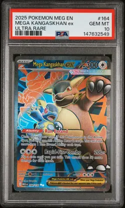 2025 POKEMON MEG EN-MEGA EVOLUTION ULTRA RARE #164 MEGA KANGASKHAN EX PSA 10 - Image 1
