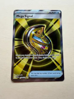 Pokemon TCG Mega Signal 171/132 Ultra Rare Holo Trainer Me01: Mega Evolution - Image 1
