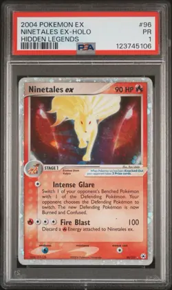 PSA 1 Ninetales EX Holo Foil 96/101 Hidden Legends Ultra Rare 2004 Pokemon PR - Image 1