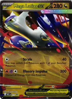 Pokemon TCG Mega Latias ex 011 Me: Mega Evolution Promo Holo LP - Image 1