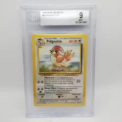 1999 Pokemon Base Set Unlimited #22 Pidgeotto BGS 9 - Image 1
