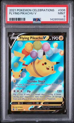 2021 POKEMON CELEBRATIONS #006 FLYING PIKACHU V PSA 9 - Image 1
