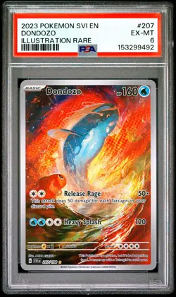 2023 POKEMON SVI EN-SCARLET & VIOLET ILLUSTRATION RARE #207 DONDOZO PSA 6 - Image 1