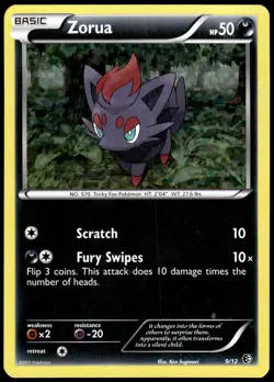 Zorua 009/012 Holo Promo McDonald's Promos 2011 Pokemon Holo NM - Image 1