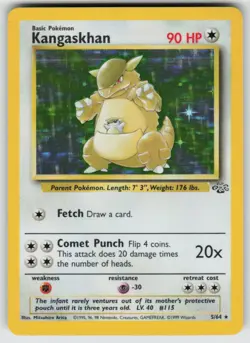 Kangaskhan 5/64 Holo Rare Jungle Pokemon Unlimited Holo Lightly Played - Image 1