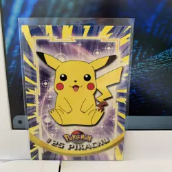 Pikachu #25 Topps Label TV Animation Edition Non Holo Pokemon 1999 LP - Image 1