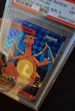 Pokemon Charizard Prism Japanese Bandai Cardass Vending - PSA 9 - RARE - Low POP - Image 4
