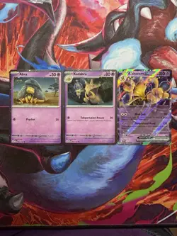 Pokemon 151 Abra 063 Kadabra 064/165 Alakazam ex SVP 050 Cosmos Holo Promos MINT - Image 1