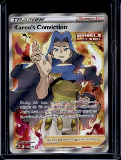 2021 Pokemon SWSH Chilling Reign Karen's Conviction #193/198 - Image 1