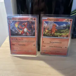 Pokemon Charmeleon - (Cosmos Holo) Uncommon 008/091 NM + Charmander 007/091 - Image 1