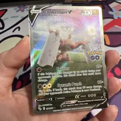 Conkeldurr V (Alternate Full Art) 074/078 Pokemon GO Holo - Image 3