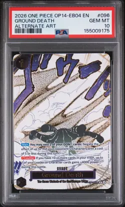 2026 ONE PIECE OP14-EB04-THE AZURE SEA'S SEVEN ALTERNATE ART GROUND DEATH PSA 10 - Image 1