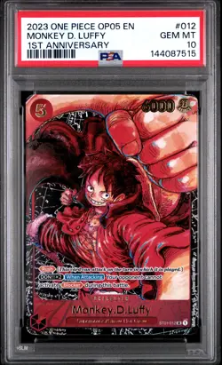 2023 ONE PIECE OP05-AWAKENING OF THE NEW ERA #012 MONKEY D. LUFFY PSA 10 - Image 1