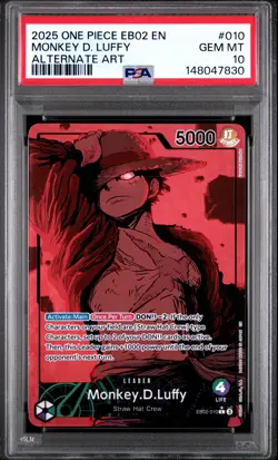 2025 ONE PIECE EXTRA BOOSTER ANIME 25TH COLLECTION ALT ART MONKEY D LUFFY PSA 10 - Image 1