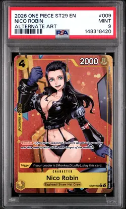 2026 ONE PIECE STARTER DECK ST29-EGGHEAD ALTERNATE ART #009 NICO ROBIN PSA 9 - Image 1