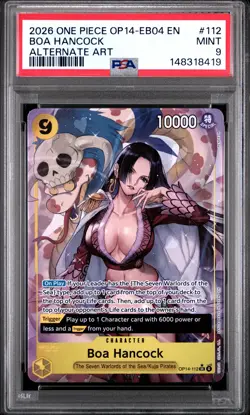 2026 ONE PIECE OP14-EB04-THE AZURE SEA'S SEVEN ALTERNATE ART BOA HANCOCK PSA 9 - Image 1