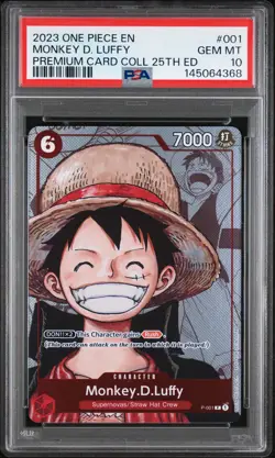 2023 ONE PIECE PREMIUM COLLECTION 25TH EDITION #001 MONKEY D. LUFFY PSA 10 - Image 1