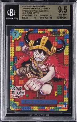 2025 ONE PIECE PROMOS JAPANESE OP DAY '25 #P110 MONKEY D. LUFFY P BGS 9.5 - Image 1