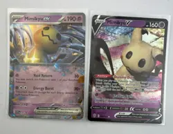 Card Lot Of 2 Mimikyu V #062/172 Mimikyu Ex Promo Battle Styles Pokemon TCG - Image 1