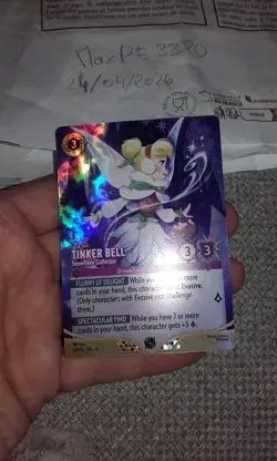 34/P3 Tinker Bell - Snowflake collector ENGLISH Lorcana Disney Promo FOIL MINT - Image 1