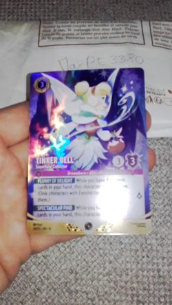34/P3 Tinker Bell - Snowflake collector ENGLISH Lorcana Disney Promo FOIL MINT - Image 2