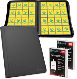 16 Pocket Card Binder, 1000+ Trading Card Album Folder, Side Loading Ringless... - Image 2